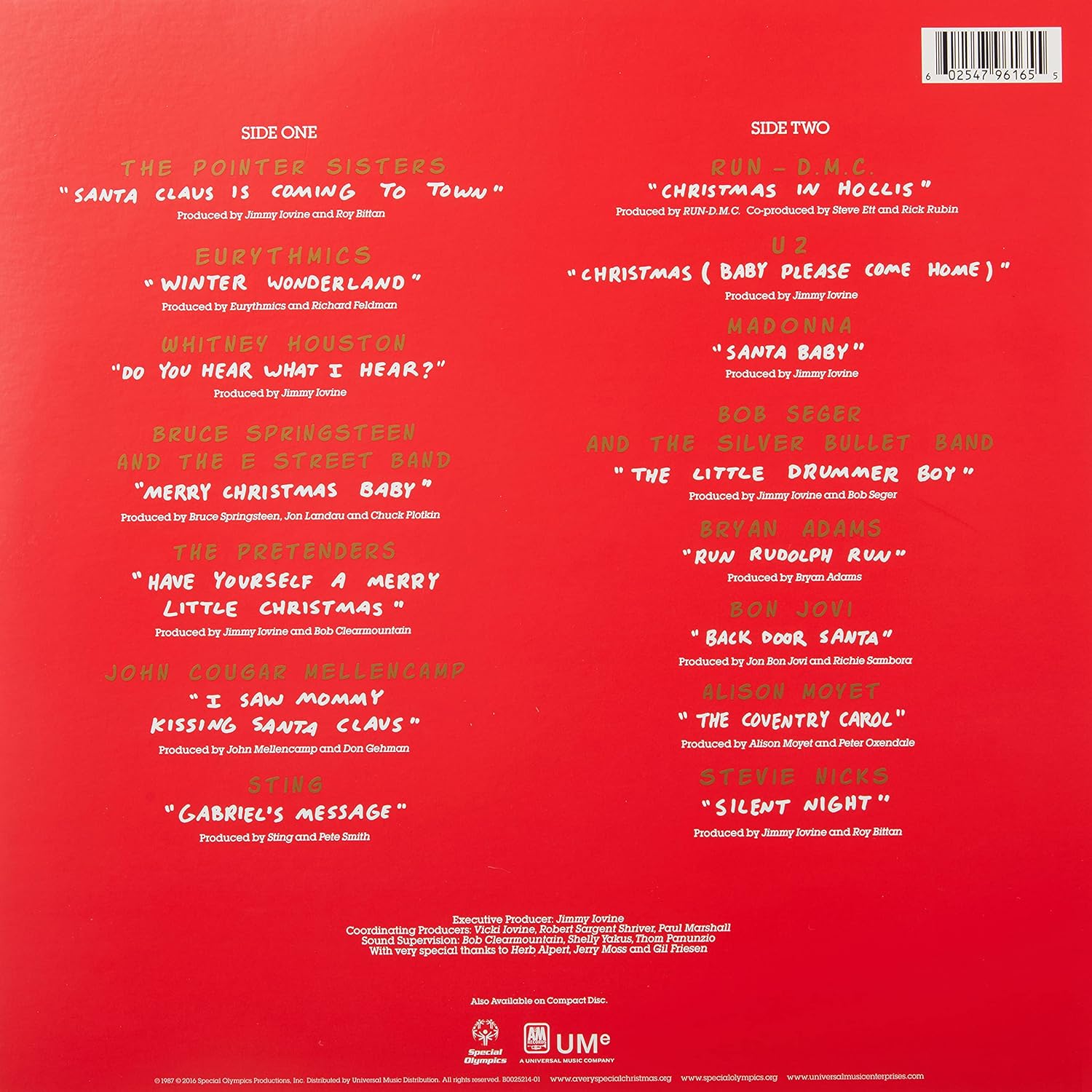 A Very Special Christmas (Various Artists): Black Vinyl