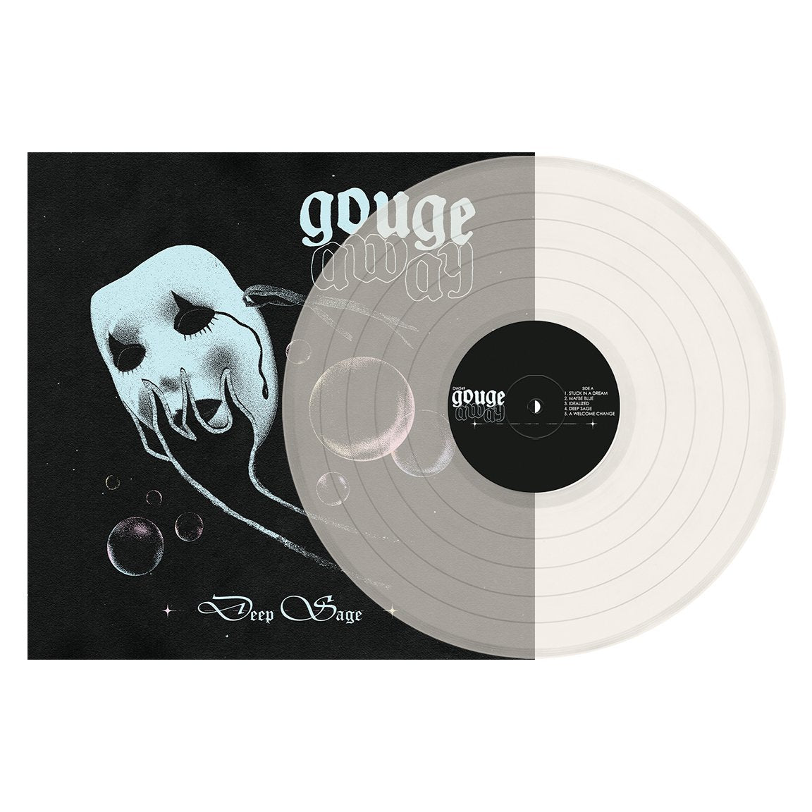 Gouge Away: Deep Sage: Cloudy Clear Vinyl LP - Steadfast Records