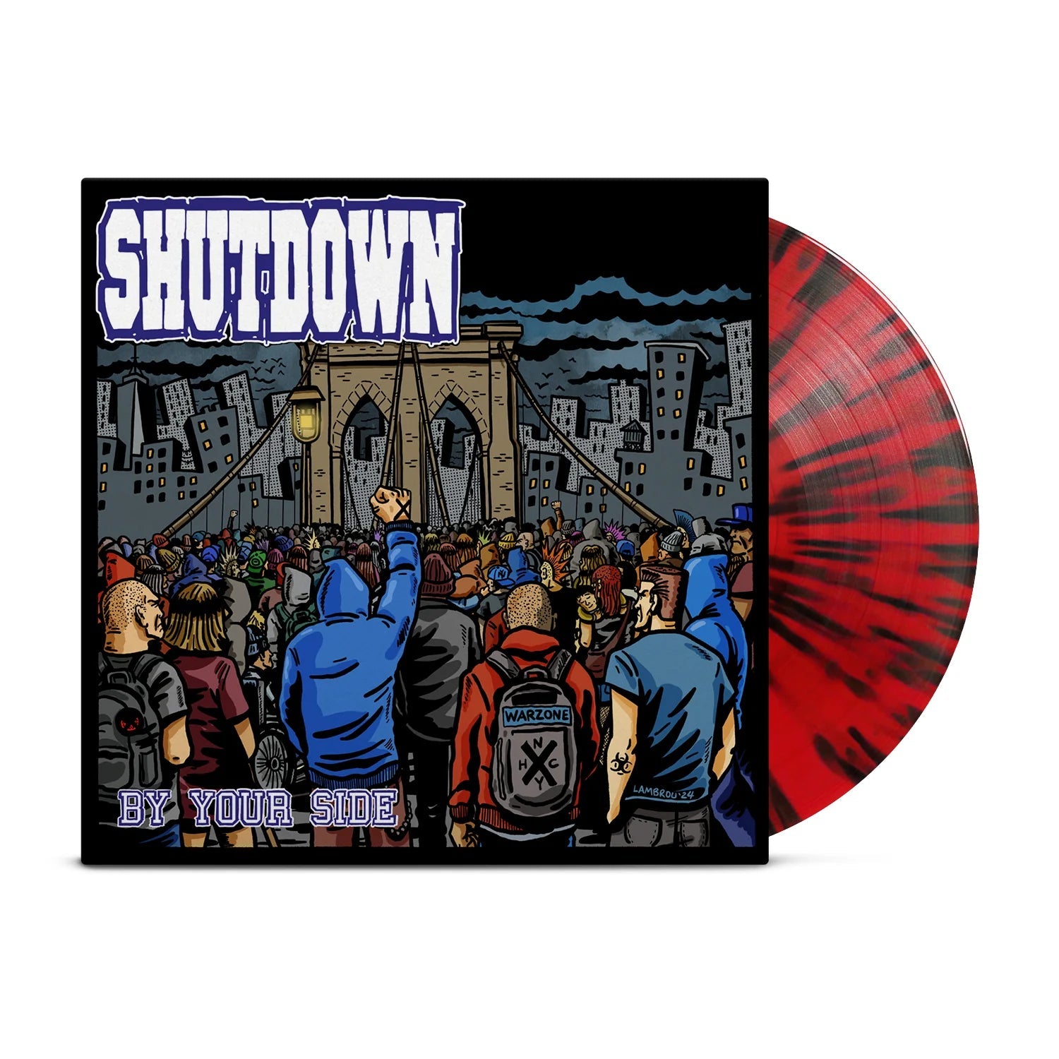 Shutdown: By Your Side: Red w/Black Splatter (x/250) Vinyl - Steadfast Records