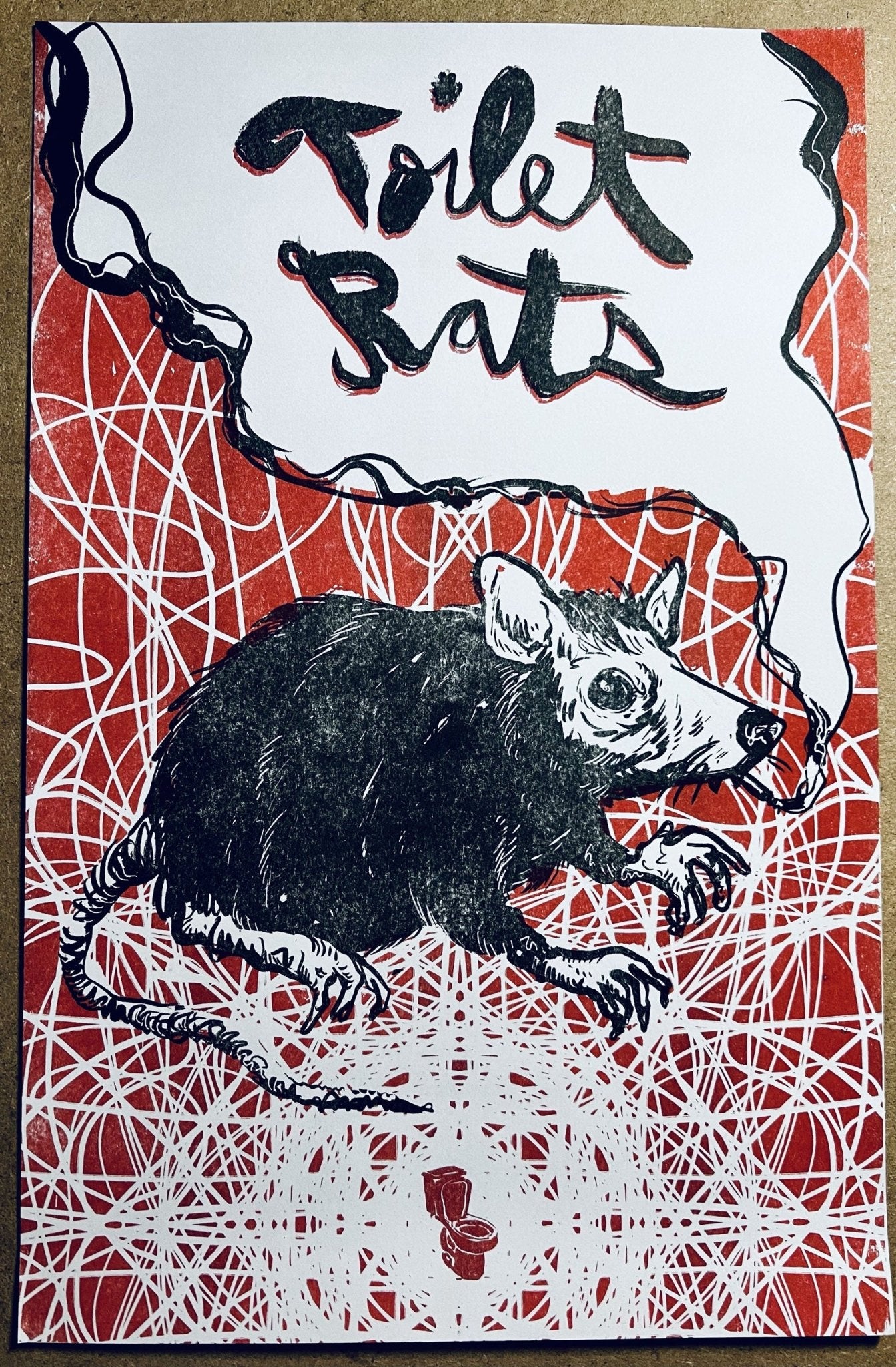 Toilet Rats Screen Printed Poster - Steadfast Records