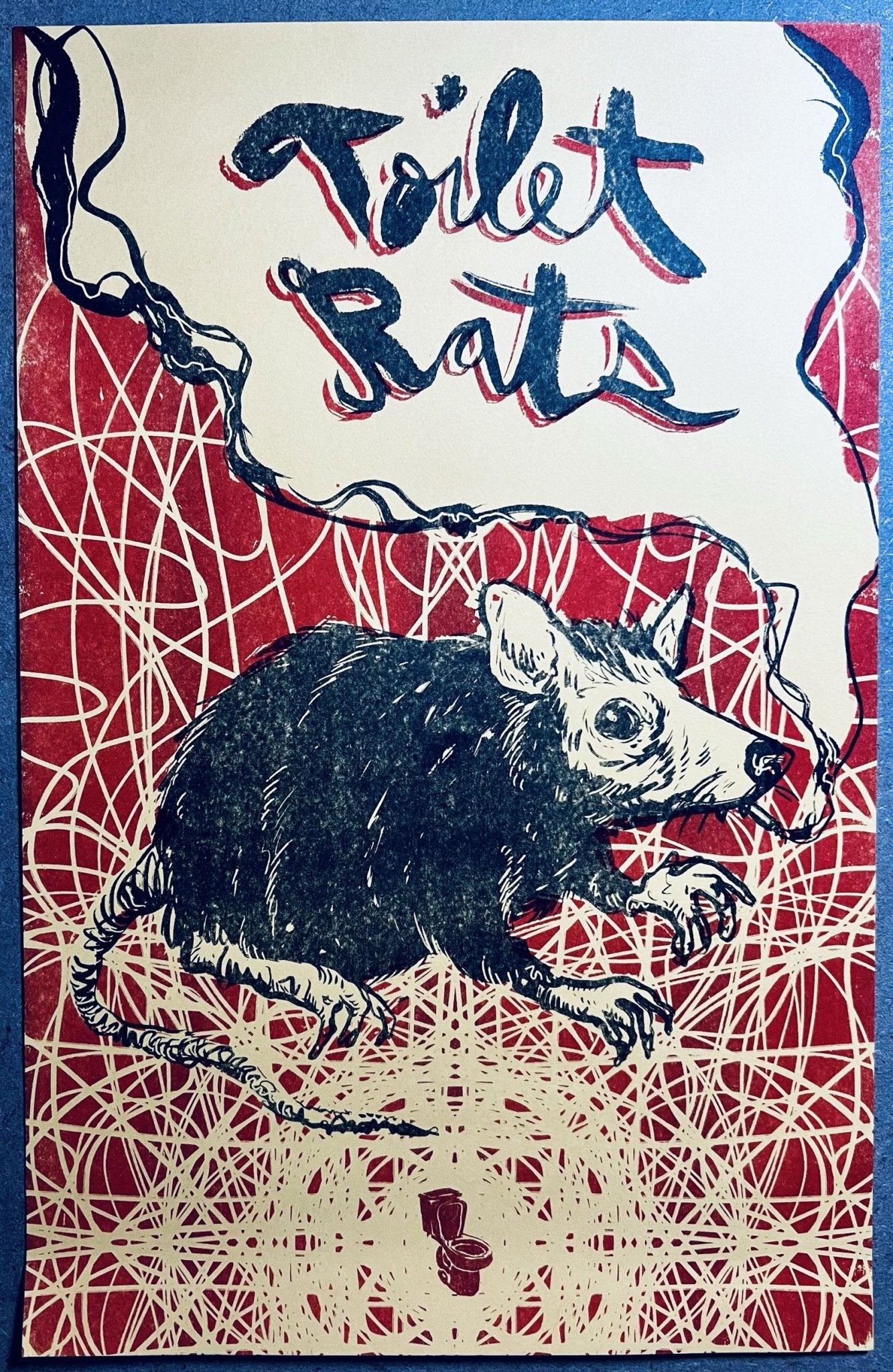 Toilet Rats Screen Printed Poster - Steadfast Records