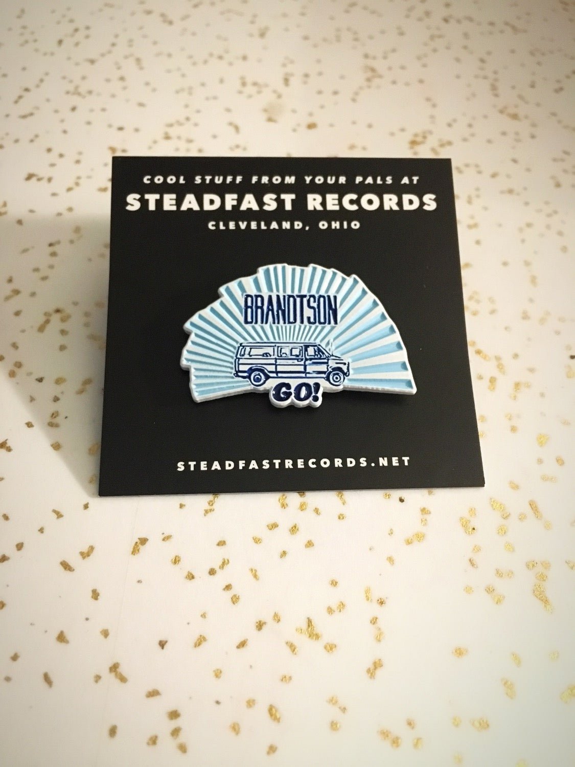 Brandtson GO! 1.25" Enamel Lapel Pin - Steadfast Records