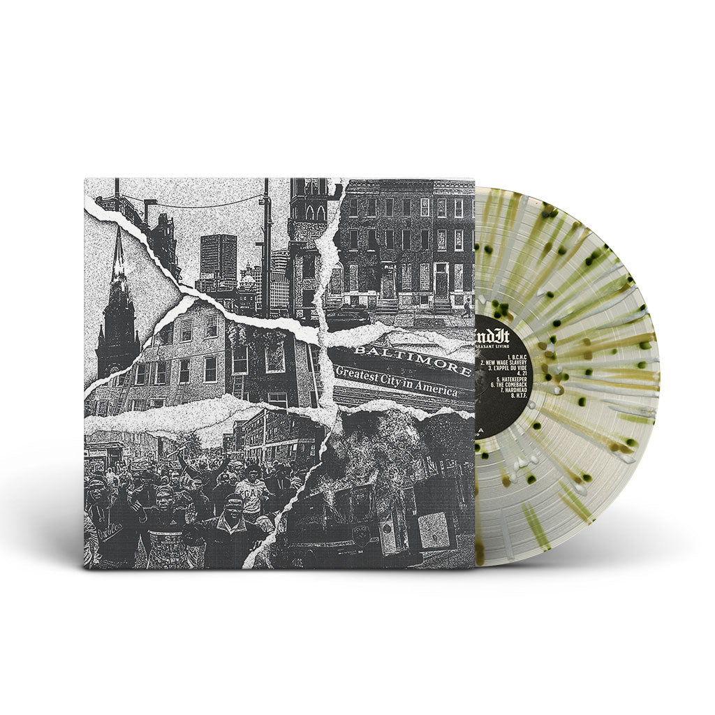 End It: Unpleasant Living: Clear with Brown, Gold, and White Splatter Vinyl - Steadfast Records