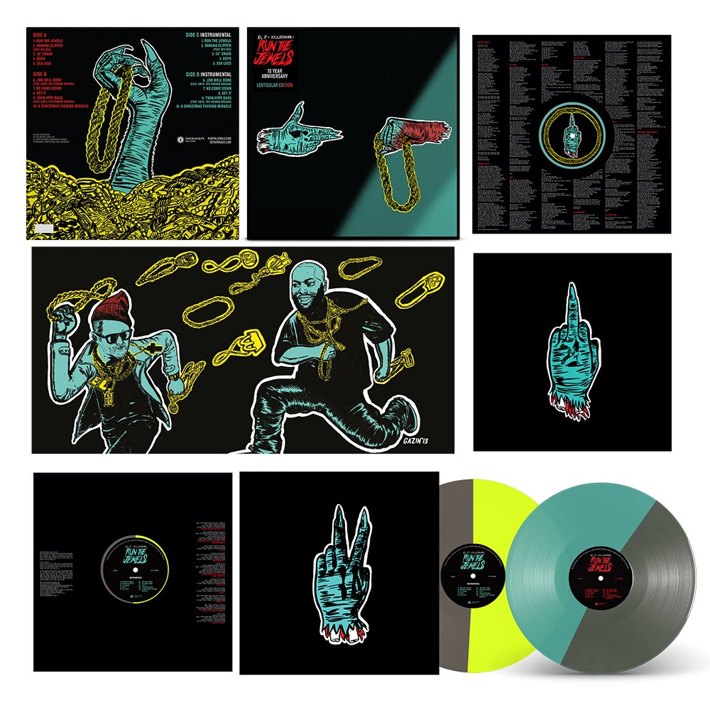 Run The Jewels: Run The Jewels - 10th Anniversary Deluxe Edition Split-Colored Vinyl 2XLP - Steadfast Records