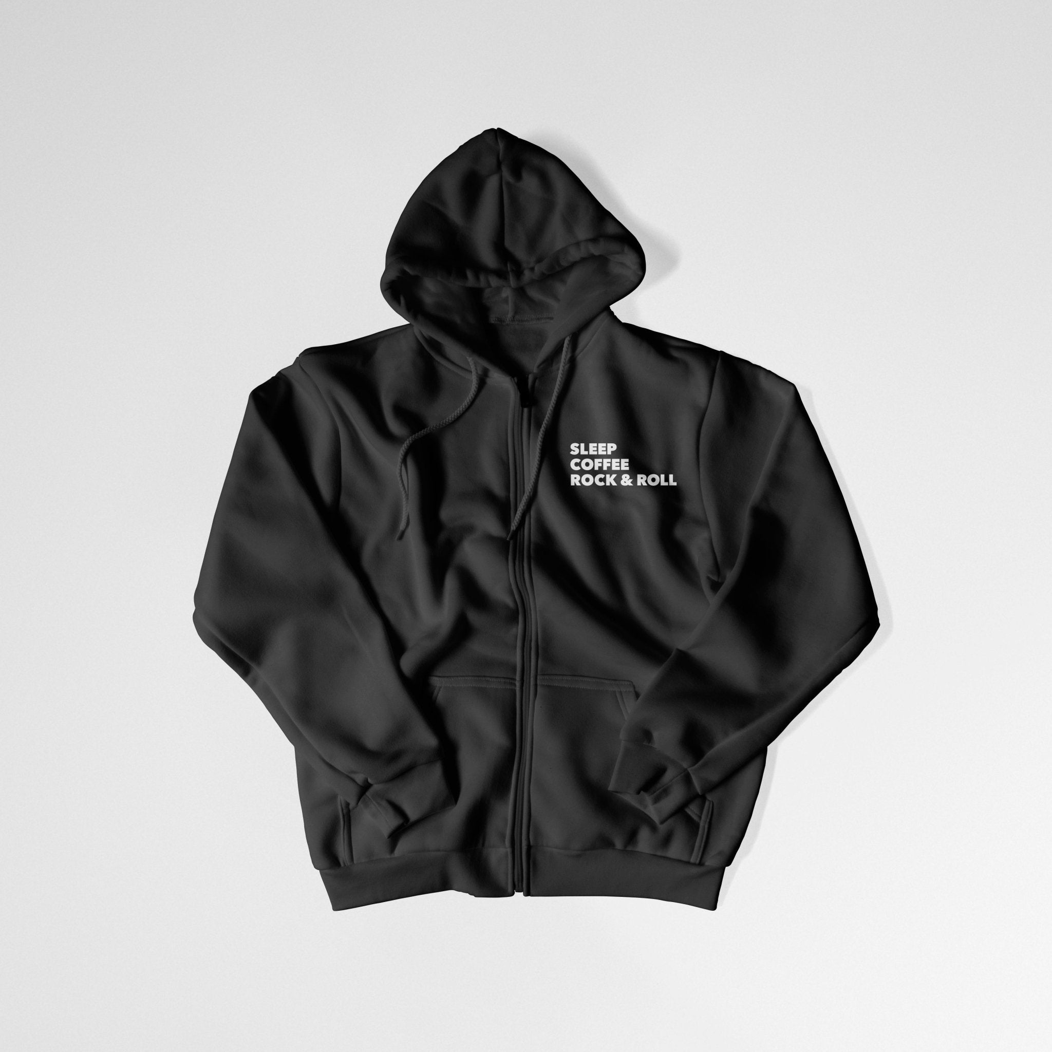 Sleep, Coffee, Rock & Roll Zip Up Hoodie - Steadfast Records