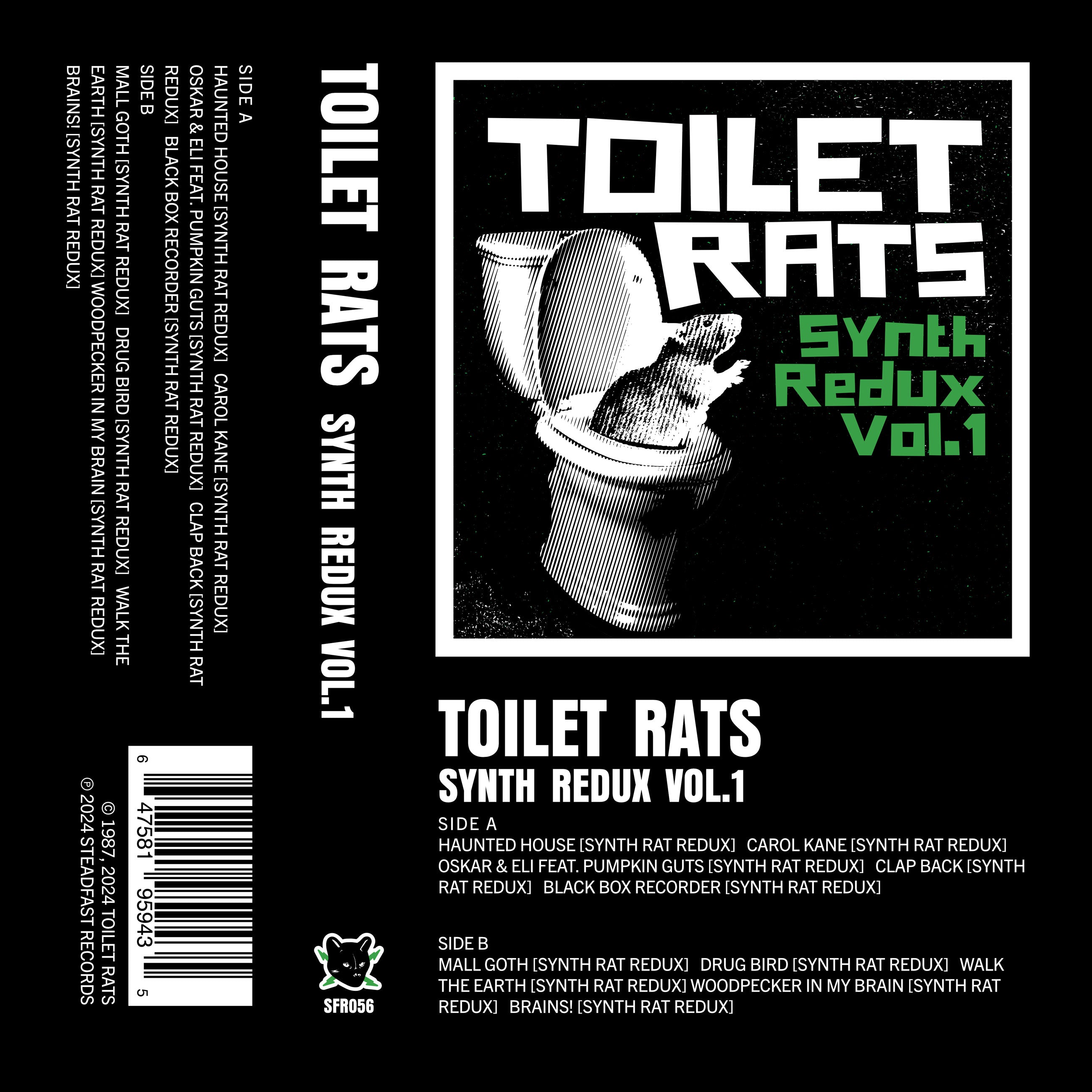 Toilet Rats: Synth Redux Vol. 1: Ecto-Green Cassette