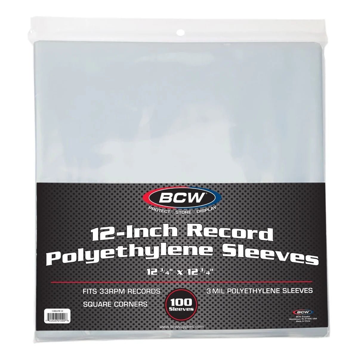 BCW 12-Inch Record 3 Mil Poly Outer Sleeves - Steadfast Records