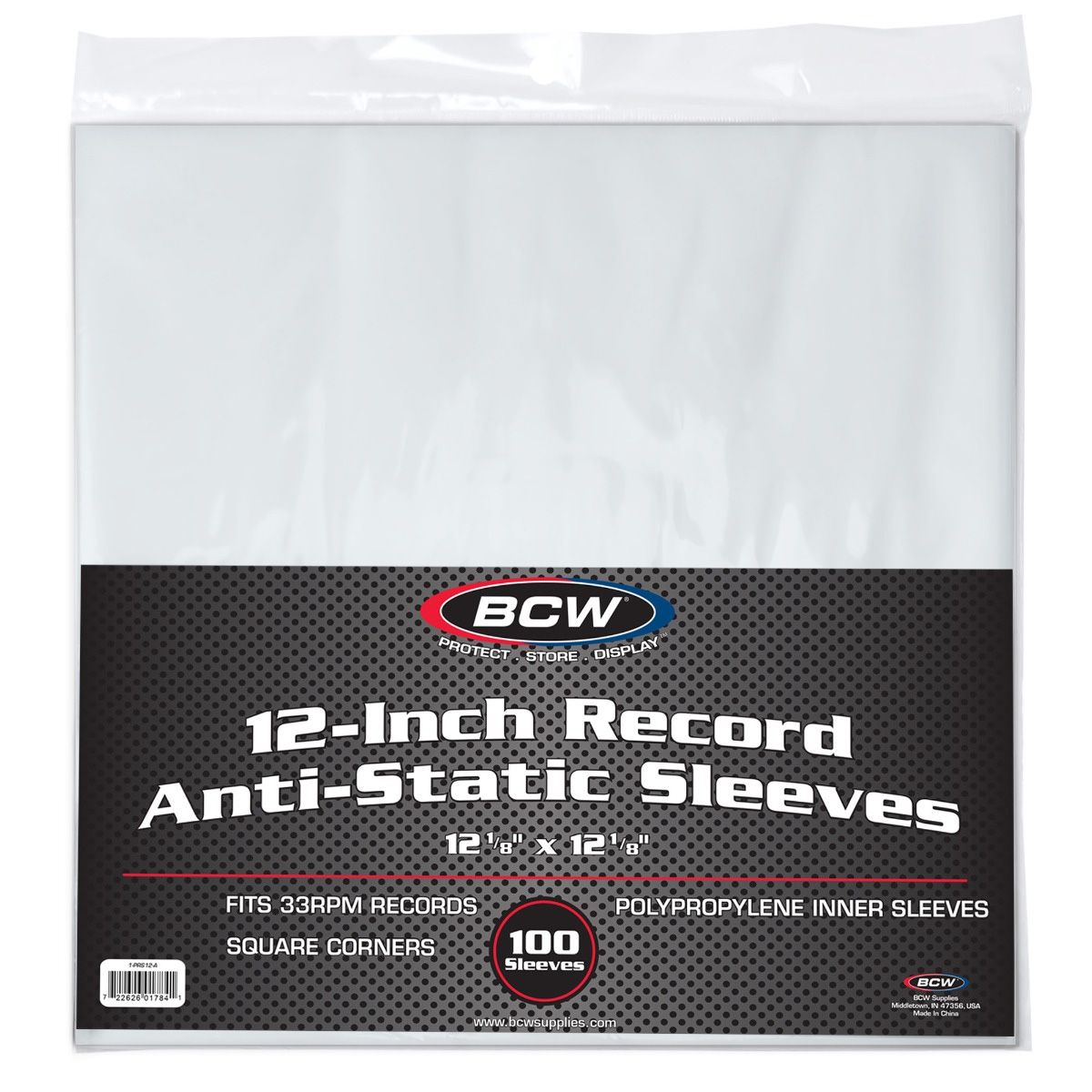 BCW 12-Inch Record Anti-static Inner Sleeve - Steadfast Records