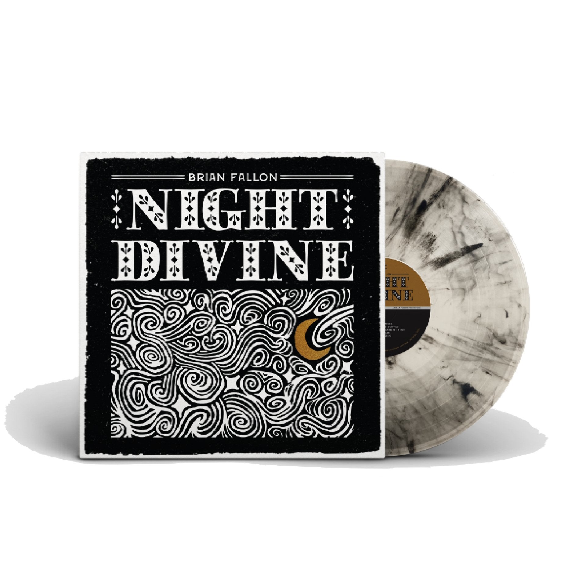 Brian Fallon: Night Divine: Natural w/Black Swirl Vinyl LP - Steadfast Records