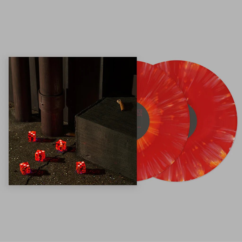 Bright Eyes: Five Dice, All Threes: Red & Orange Splatter 2xLP - Steadfast Records