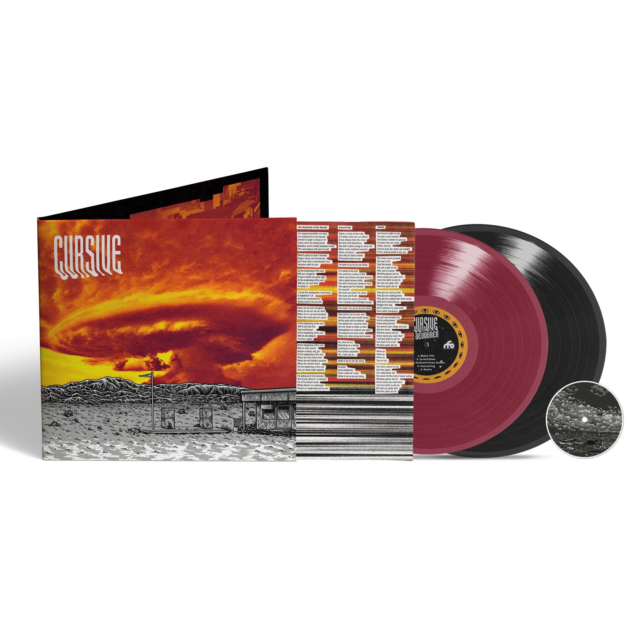 Cursive: Devourer: Oxblood and Black 2xLP Vinyl + DVD - Steadfast Records