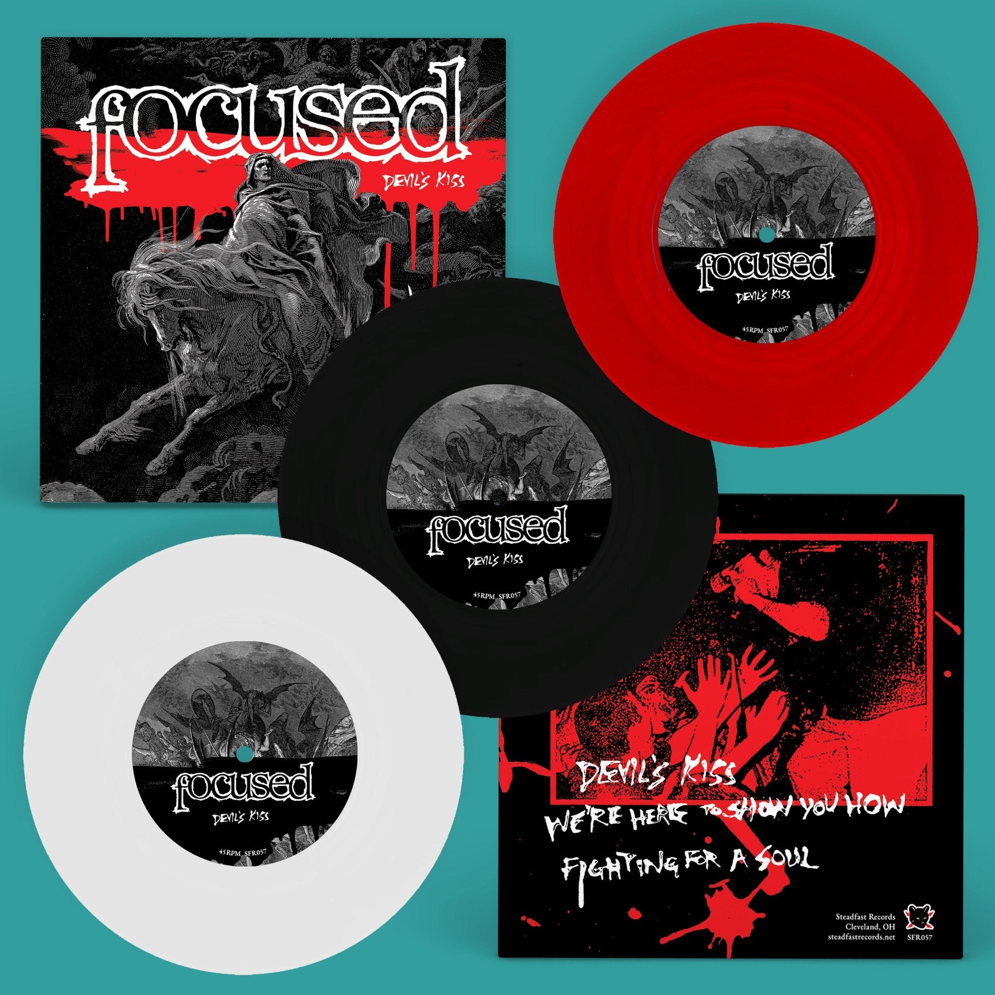 Focused: Devil's Kiss: Limited Edition 7" Vinyl EP - Steadfast Records