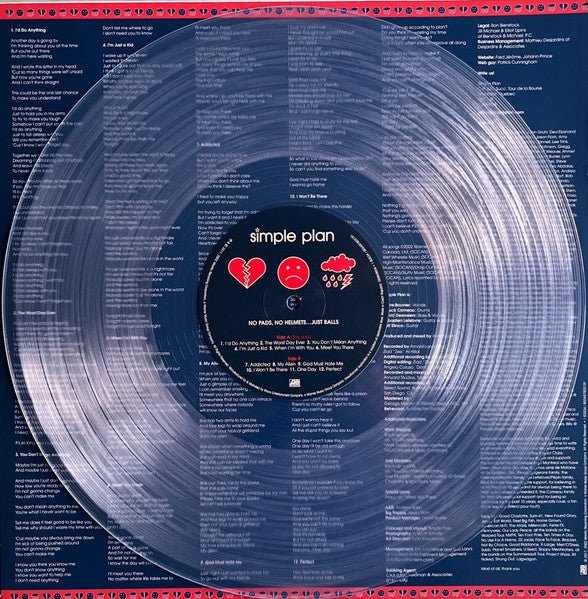 Simple Plan: No Pads, No Helmets... Just Balls: Crystal Clear Vinyl LP - Steadfast Records