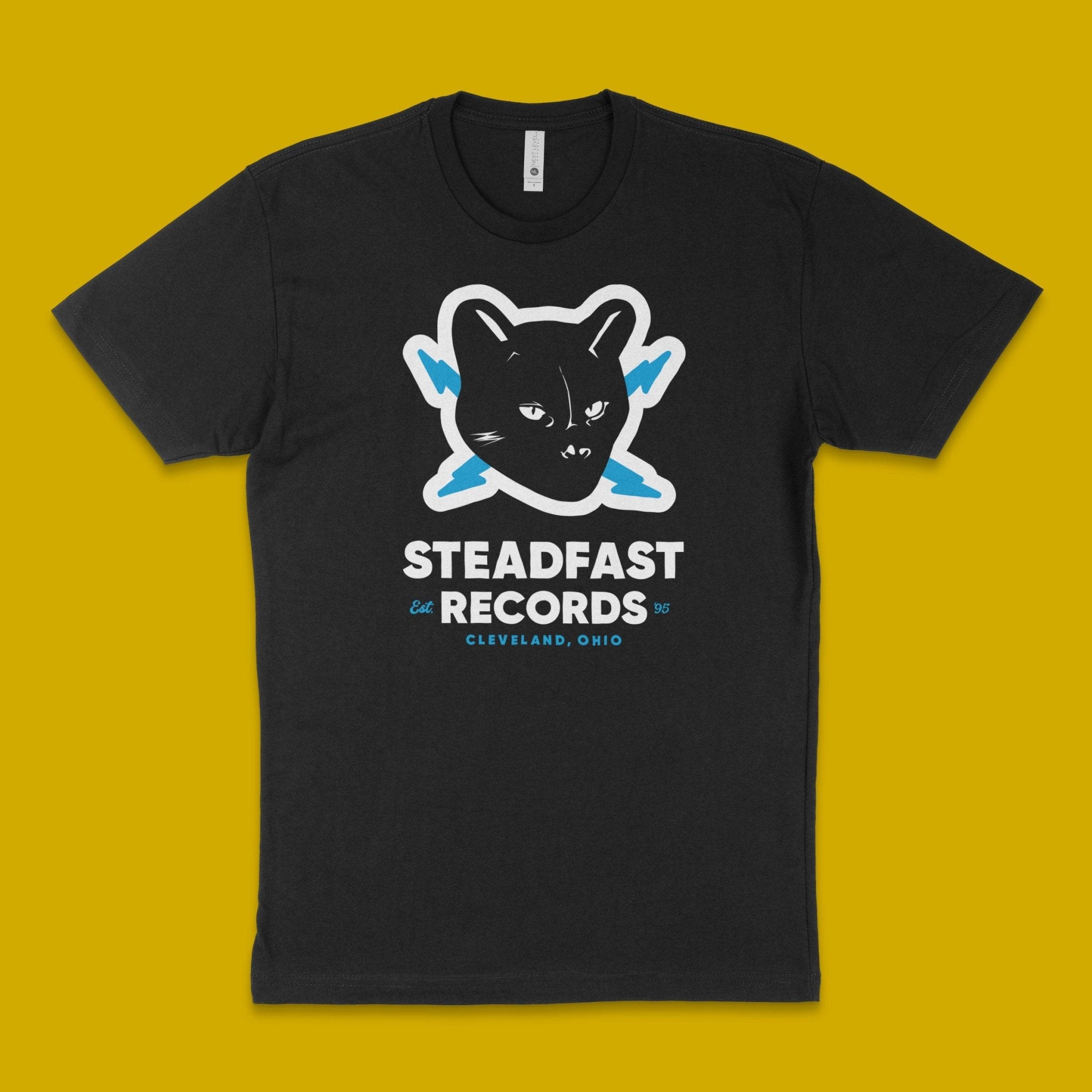 Steadfast Records: Classic Cat Logo: Unisex Short Sleeve T-Shirt - Steadfast Records