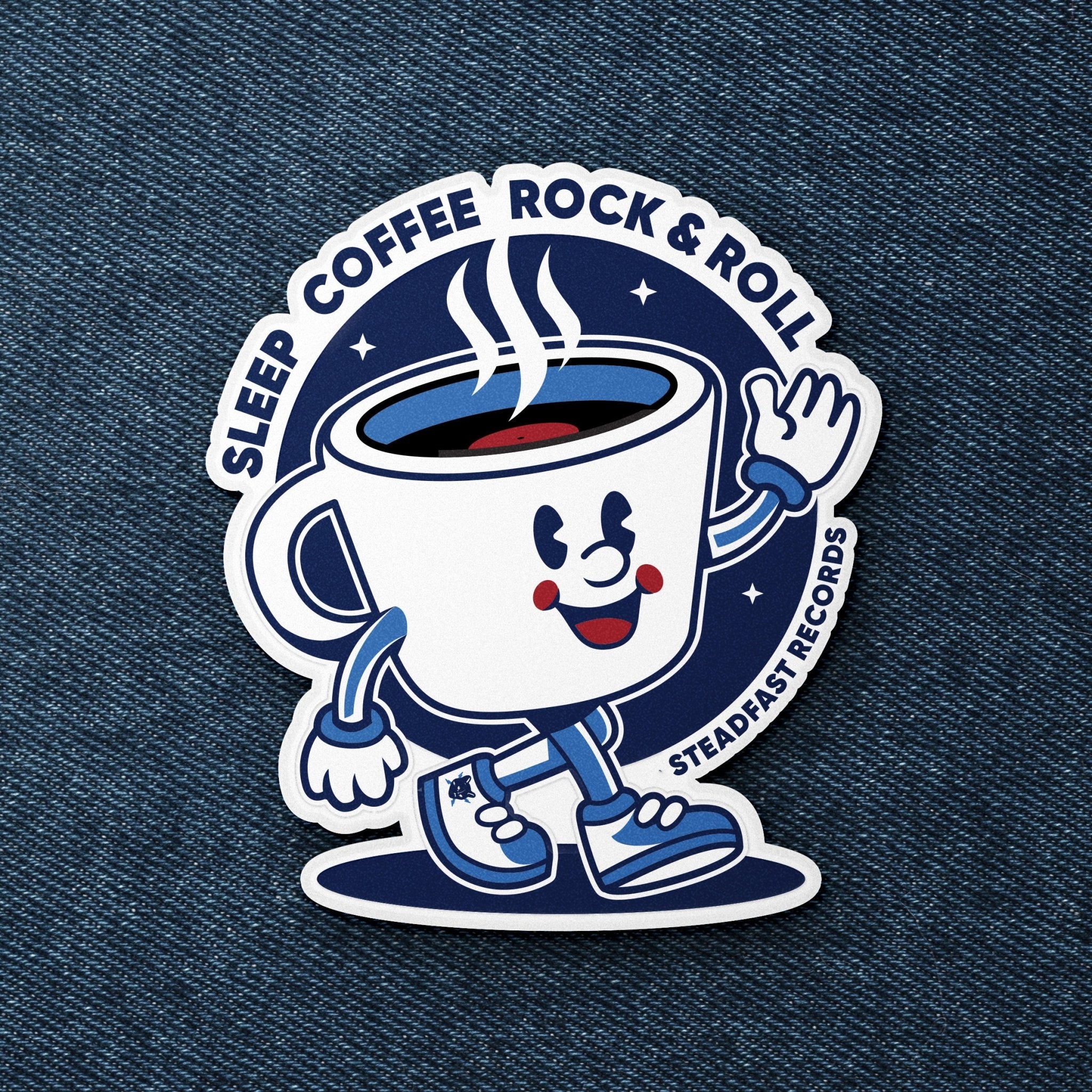 Steadfast Records: Espresso Guy: 1.5" Enamel Lapel Pin - Steadfast Records