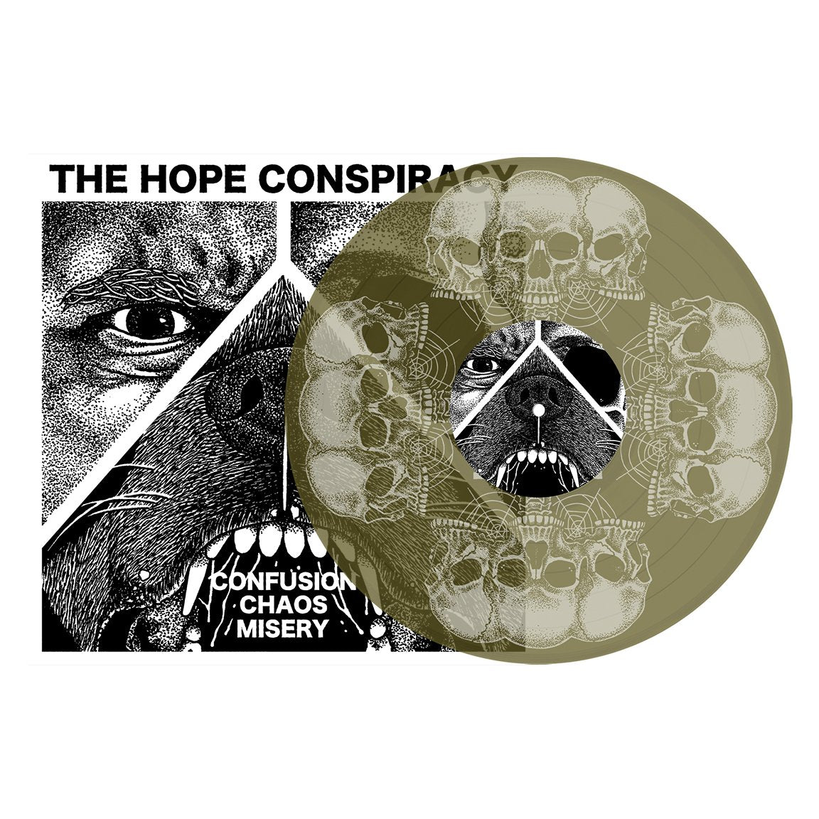 The Hope Conspiracy: Confusion / Chaos / Misery: Swamp Green Vinyl EP - Steadfast Records