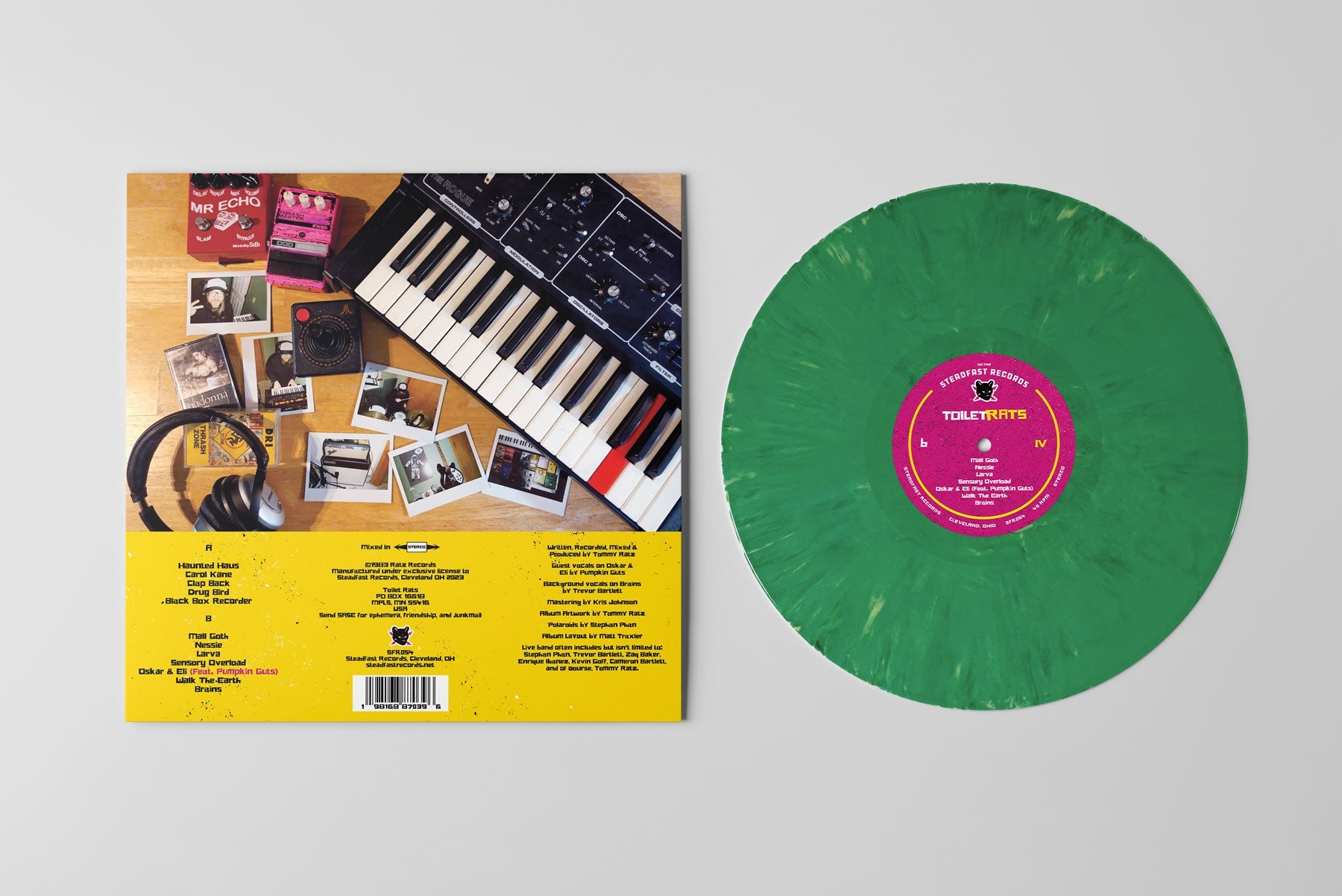 Toilet Rats IV: Slime Green Eco - Mix Vinyl + T - Shirt Bundle - Steadfast Records