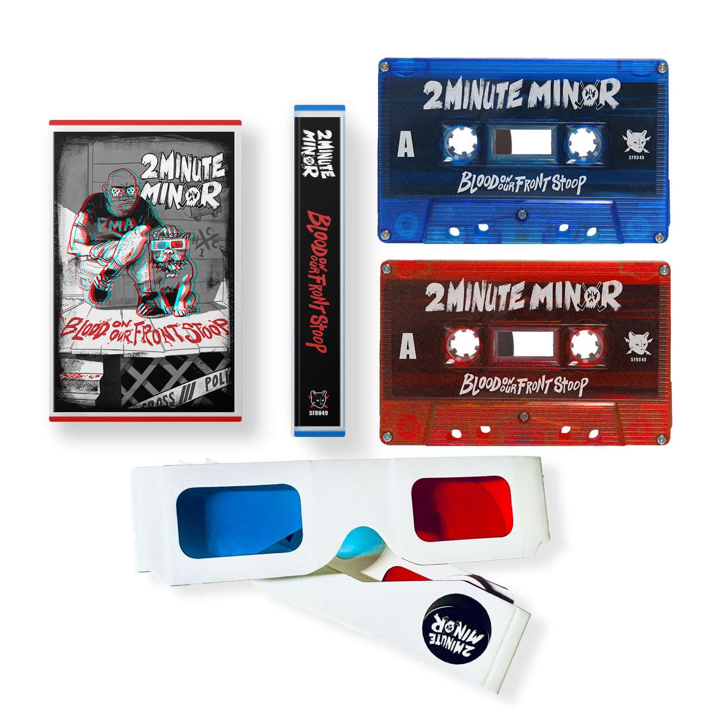 2Minute Minor: Blood On Our Front Stoop: 3D Cassette - Steadfast Records