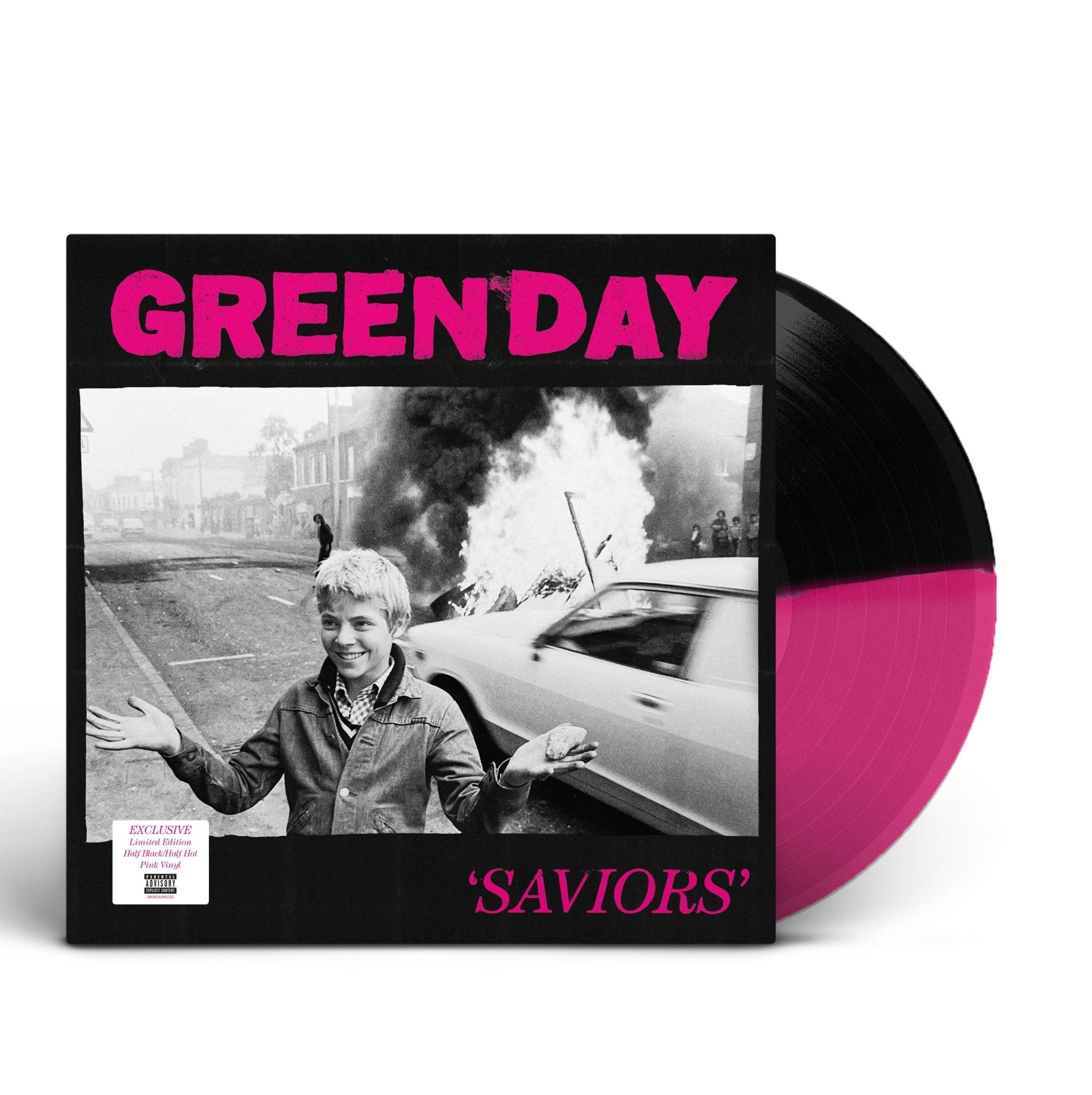 Green Day: Saviors: Magenta & Black Split Vinyl LP - Steadfast Records