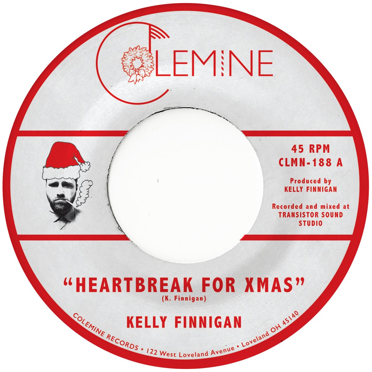 Kelly Finnigan: Heartbreak For Xmas b/w Merry Christmas To You: Green Vinyl 7" - Steadfast Records