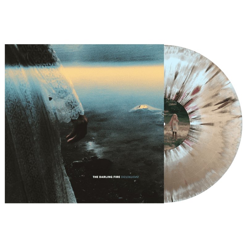 The Darling Fire: Distortions: Blue/Silver Merge w/ Magenta and Black Splatter - Steadfast Records