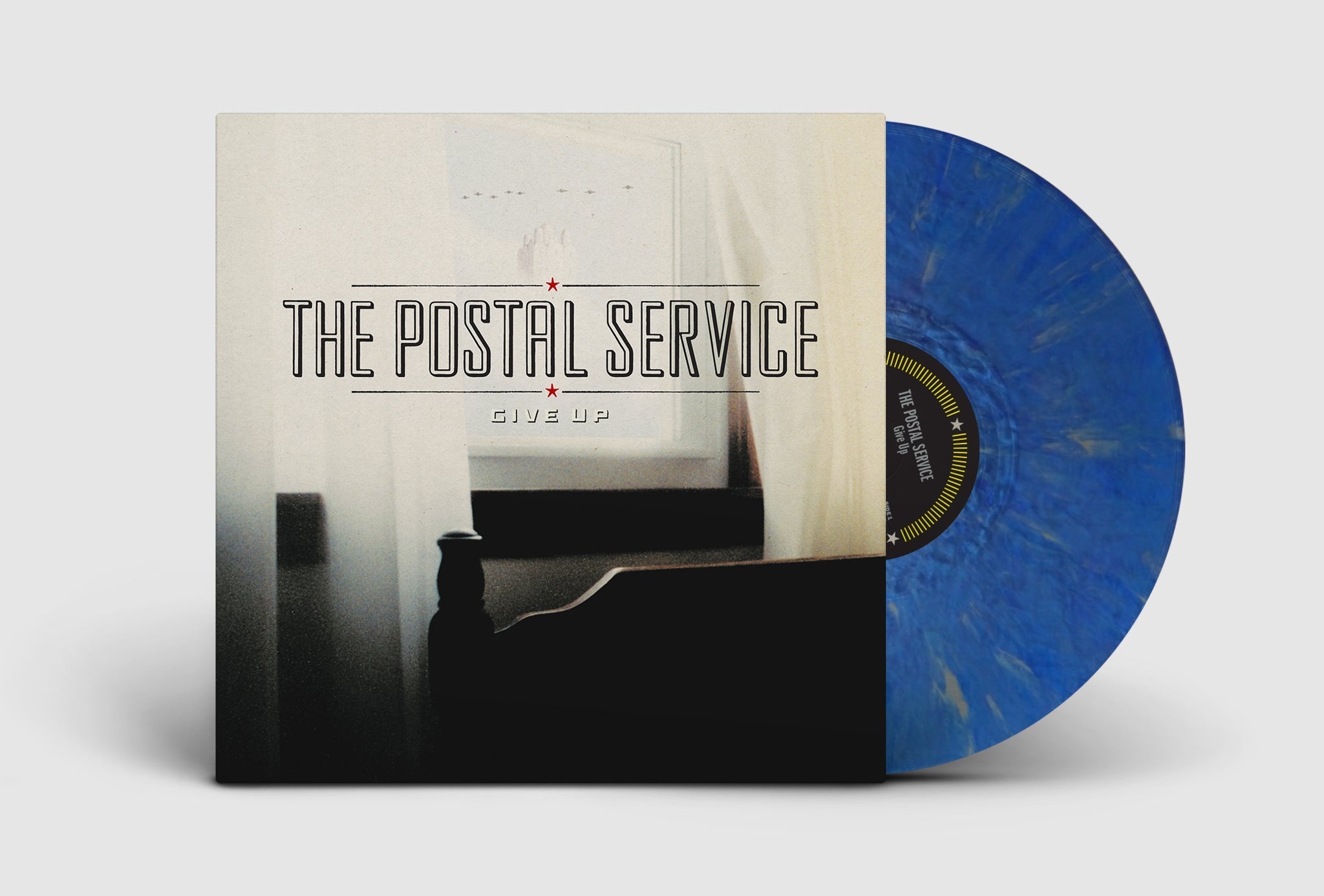 The Postal Service: Give Up: Blue w/Metallic Silver Vinyl - Steadfast Records